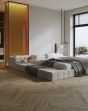 Desert oak herringbone