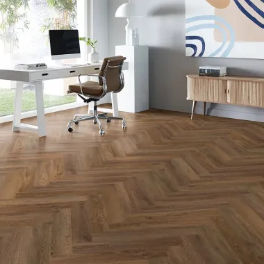 Klijuojamos vinilinės grindys eglute mFLOR Parva Oak Herringbone 41216 Liguria