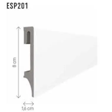 Grindjuostė Espumo 201 80 mm balta 2,4m