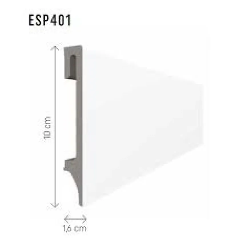 Grindjuostė Espumo 401 100 mm balta 2,4m