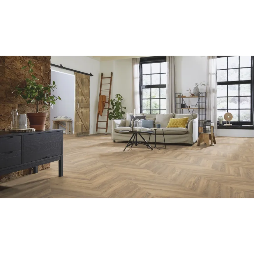 Klijuojamos vinilinės grindys prancūziška eglute mFLOR Parva Oak Chevron 42214 Piedmont