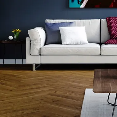 Ąžuolo parketlentės eglute Barlinek Herringbone 110 Mainland Oak