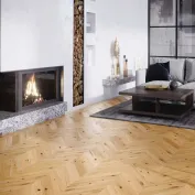 Ąžuolo parketlentės prancūziška eglute Barlinek French Herringbone Raisins Oak Chevron