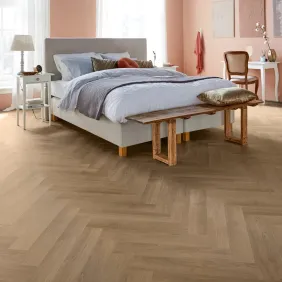 Klijuojamos vinilinės grindys mFLOR Parva River Oak Herringbone 41324 Volga