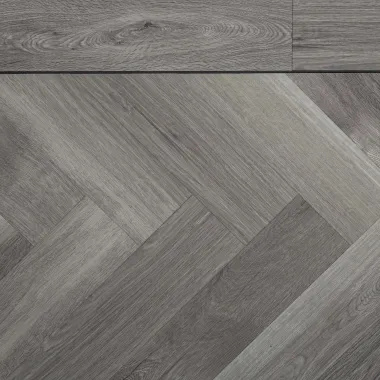Klijuojamos vinilinės grindys mFLOR Parva Broad Leaf Herringbone Plus 40828 Grey Sycamore