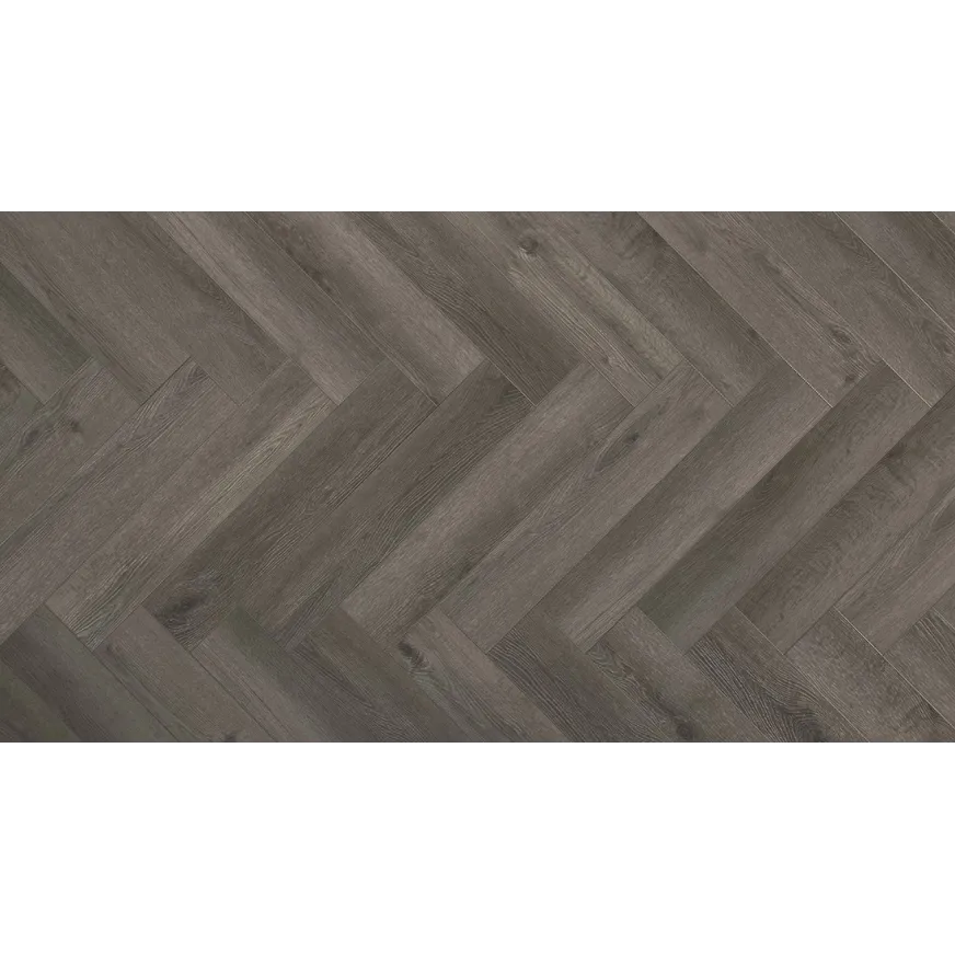 Rakinamos vinilinės grindys eglute Parquetvinyl Yukon Herringbone Smoked Grey YUK HB-2630-IB
