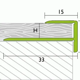 Laiptų profilis Proline Prostep 86714, nerūdijantis plienas, 270 cm
