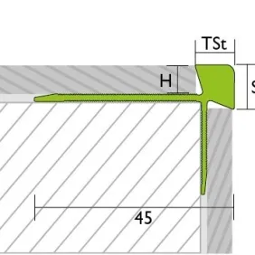 Laiptų profilis Proline Prostep 88794, nerūdijantis plienas, 270 cm