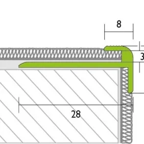 Laiptų profilis Proline Prostep 88780, sidabrinis, 270 cm