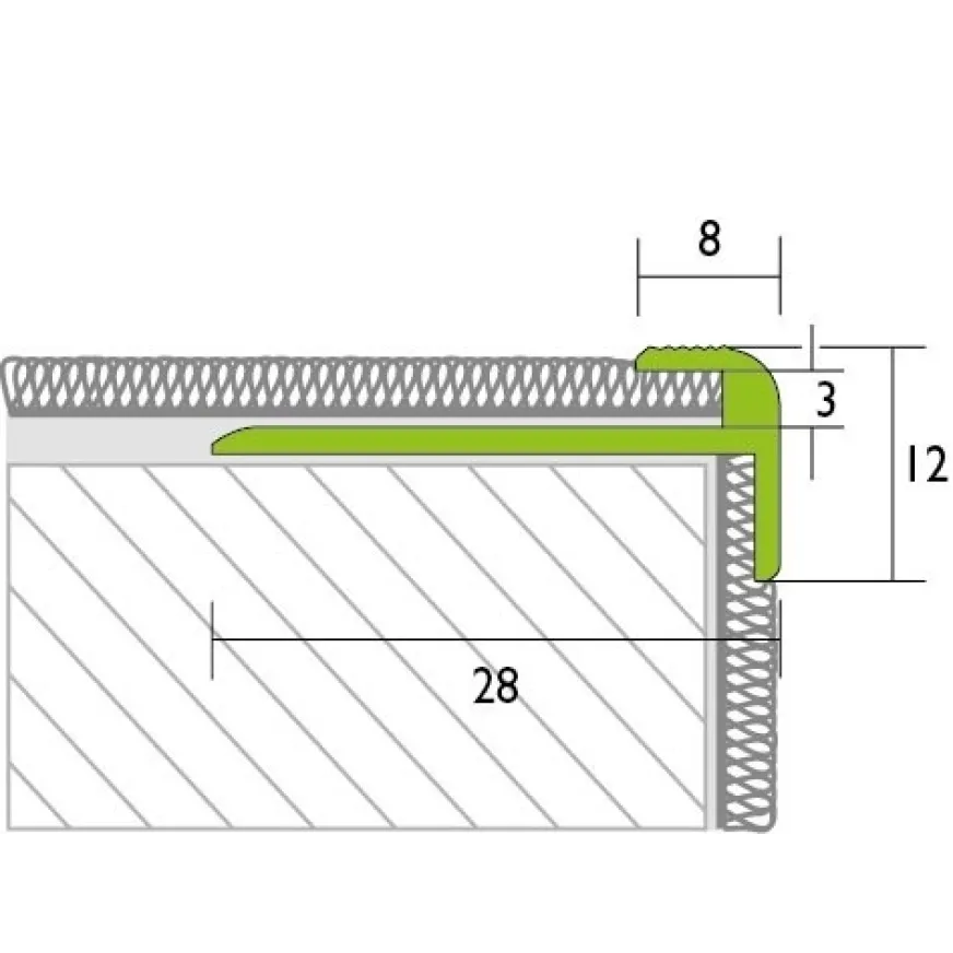 Laiptų profilis Proline Prostep 88784, nerūdijantis plienas, 270 cm