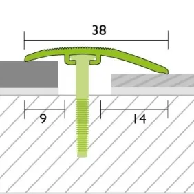 Sujungimo profilis Proline Procoverfix 30510, sidabrinis, 270 cm
