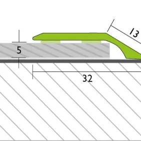 Sujungimo profilis Proline Profinish 53637, nerūdijantis plienas, 100 cm