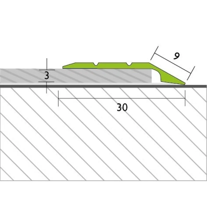 Sujungimo profilis Proline Profinish 53614, nerūdijantis plienas, 100 cm