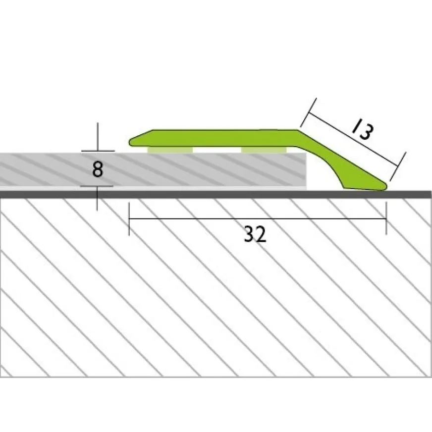 Sujungimo profilis Proline Profinish 53650, sidabrinis, 270 cm
