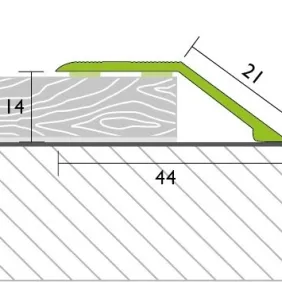 Sujungimo profilis Proline Profinish 53684, nerūdijantis plienas, 100 cm