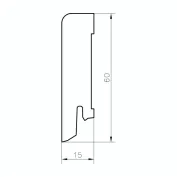 Faneruota grindjuostė 8166 lakuota Riešutas 16 × 60 mm