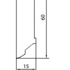 Faneruota grindjuostė 8167 Nelakuotas Ąžuolas 16 × 60 mm