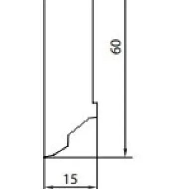 Faneruota grindjuostė 8167 Nelakuotas Ąžuolas 16 × 60 mm