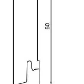 Faneruota grindjuostė 8180LAKUOTAS Ąžuolas 18 × 80 mm