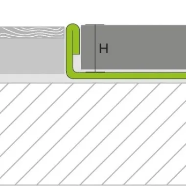 Užbaigimo profilis Proline Profloor 14300, plienas, 250 cm