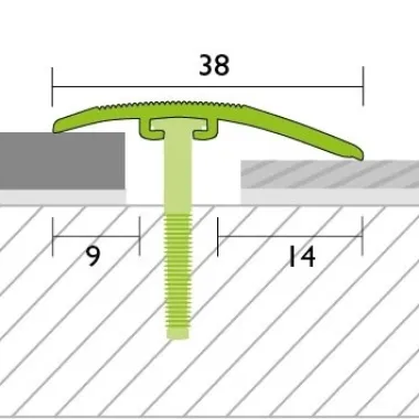 Sujungimo profilis Proline Procoverfix 30513, šampaninis, 270 cm