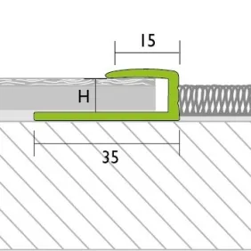 Užbaigimo profilis Proline Proface 30710, sidabrinis, 270 cm