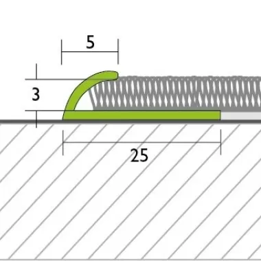 Užbaigimo profilis Proline Proface 30753, šampaninis, 270 cm