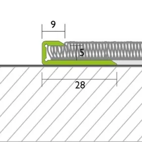 Užbaigimo profilis Proline Proface 30761, auksinis, 270 cm