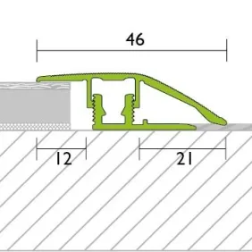 Sujungimo profilis Proline PROCOVERclip 32030, sidabrinis, 270 cm