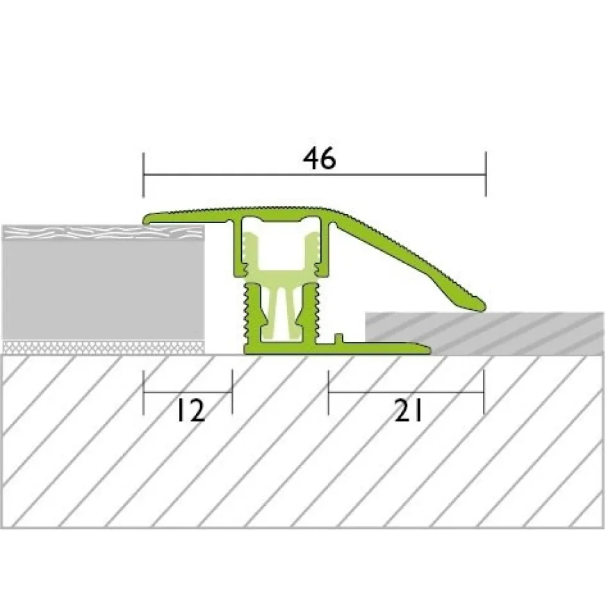 Sujungimo profilis Proline PROCOVERclip 32030, sidabrinis, 270 cm