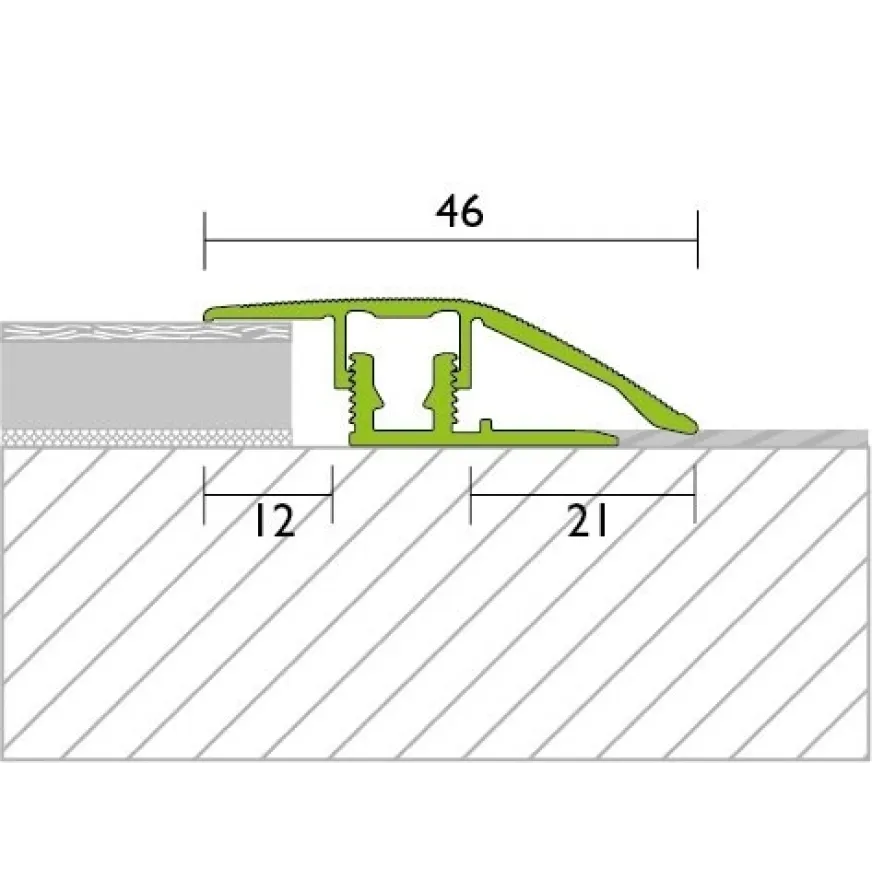 Sujungimo profilis Proline PROCOVERclip 32033, šampaninis, 270 cm