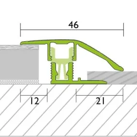 Sujungimo profilis Proline PROCOVERclip 32033, šampaninis, 270 cm