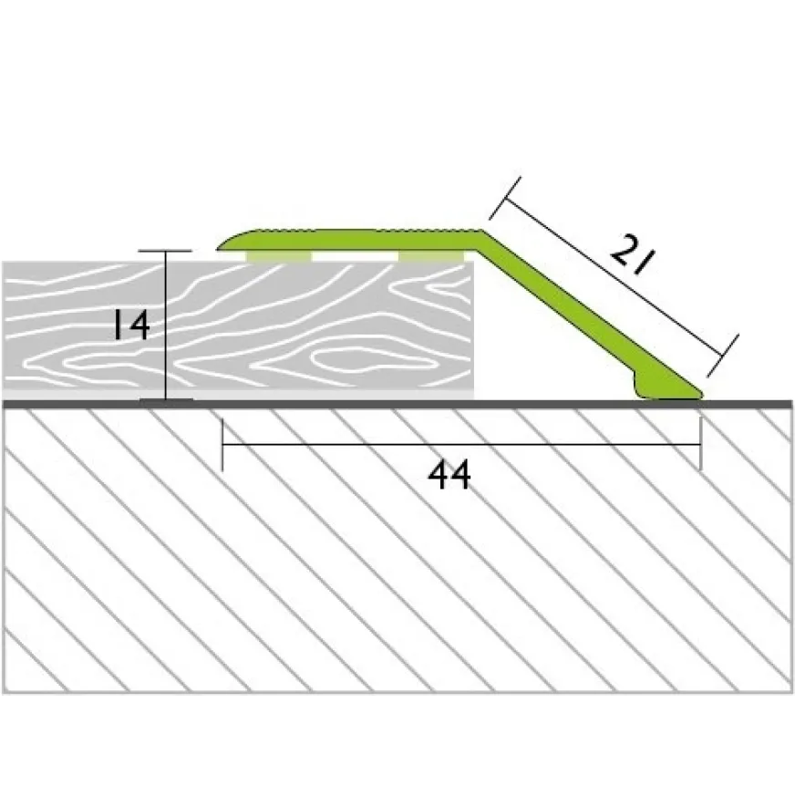 Sujungimo profilis Proline Profinish 53673, šampaninis, 270 cm