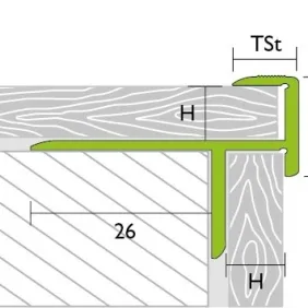 Laiptų profilis Proline Prostep 85710, sidabrinis, 270 cm