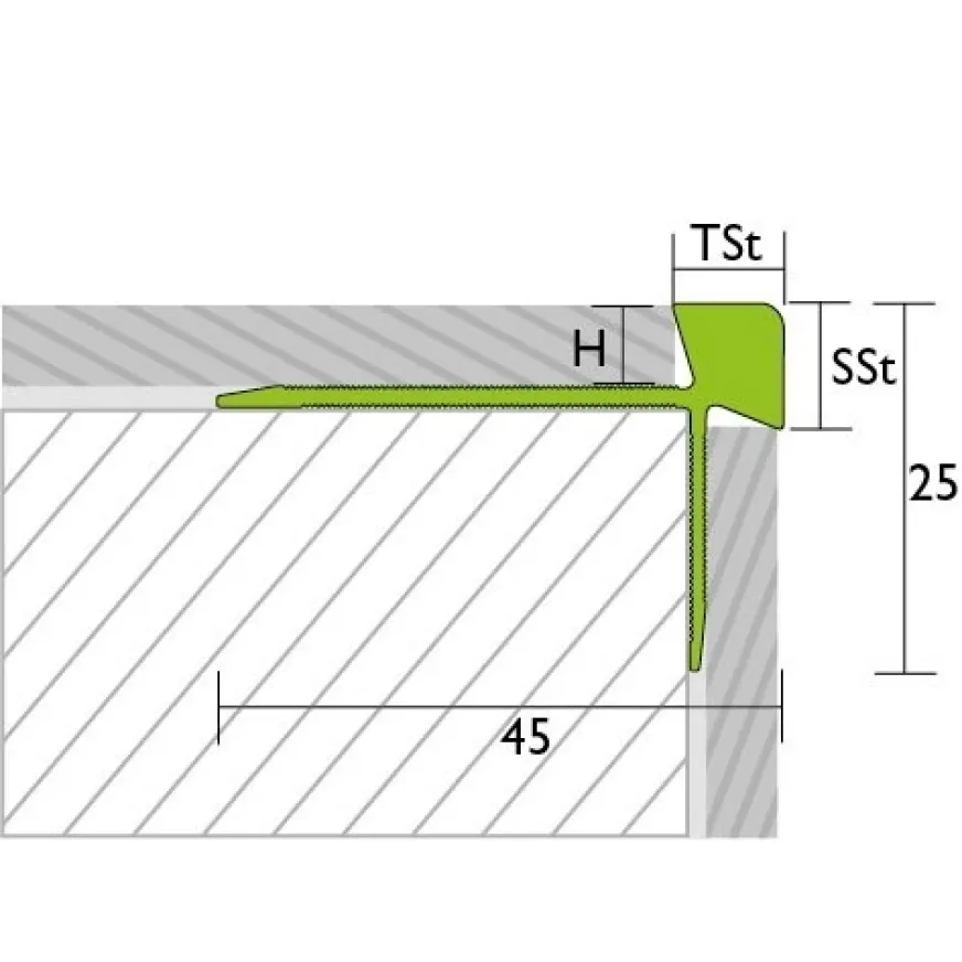 Laiptų profilis Proline Prostep 88793, šampaninis, 270 cm