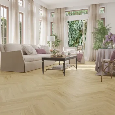 Rakinamos vinilinės grindys eglute YTD Designer Collection Herringbone DC067 Classic Oak