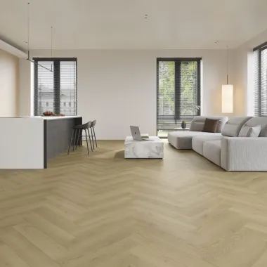 Rakinamos vinilinės grindys YTD Designer Collection Herringbone DC068 Ivory Beige