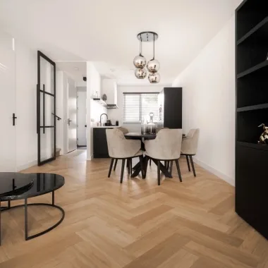 Rakinamos vinilinės grindys prancūziška eglute eglute Therdex Chevron series Herringbone 6041