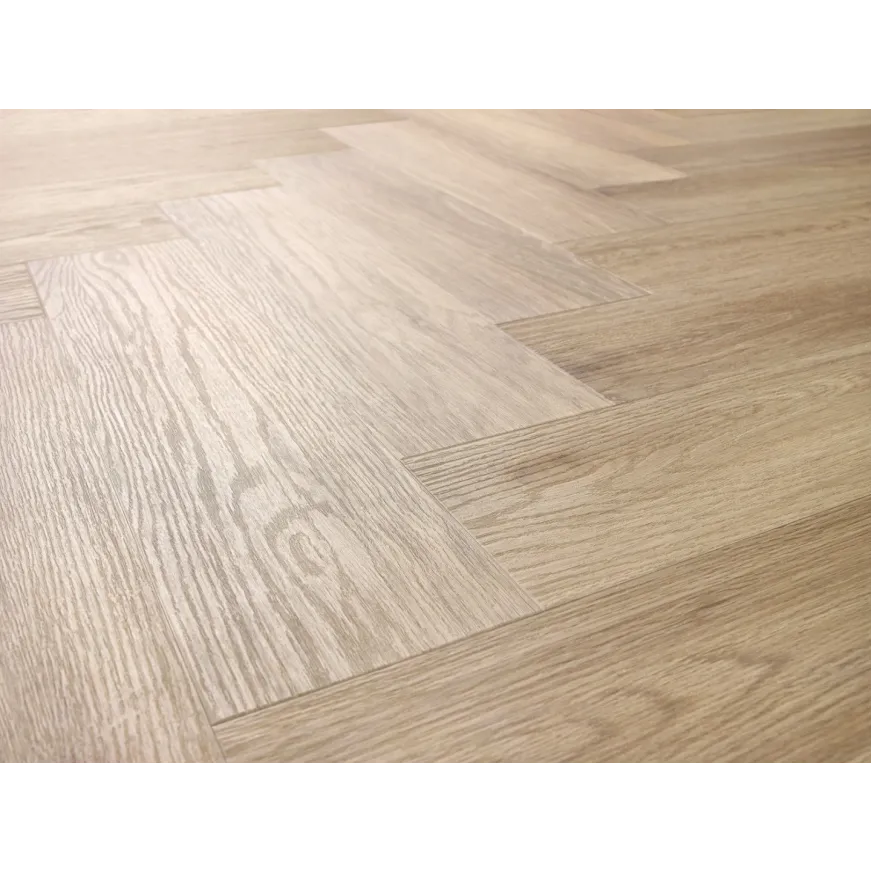Klijuojamos vinilinės grindys eglute Arbiton Amaron Herringbone Mineral Dryback DA 158 Harlow Oak