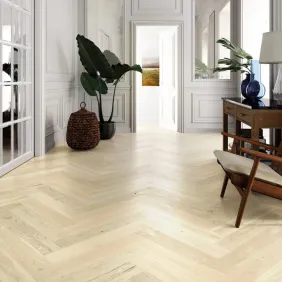 Ąžuolo parketlentės eglute Barlinek Herringbone 130 Bianco