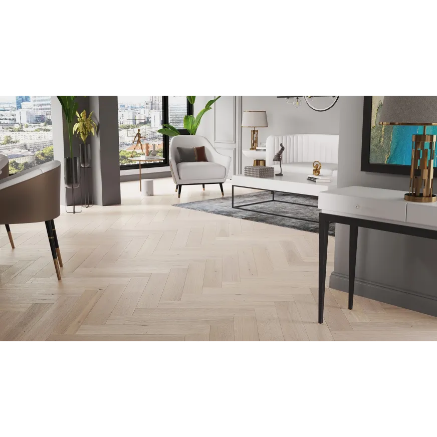 Ąžuolo parketlentės eglute Barlinek Herringbone 130 Trivor Oak