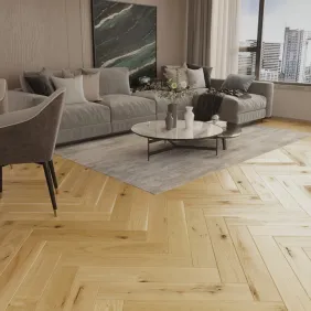 Ąžuolo parketlentės eglute Barlinek Herringbone 130 Raisins Oak