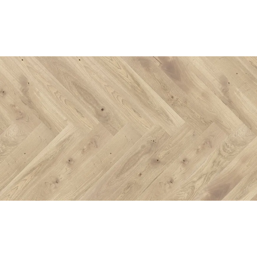 Ąžuolo parketlentės eglute Barlinek Herringbone 130 Salt Oak