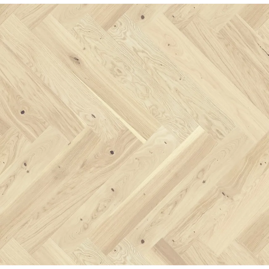 Ąžuolo parketlentės eglute Barlinek Herringbone 110 Mont Blanc Oak