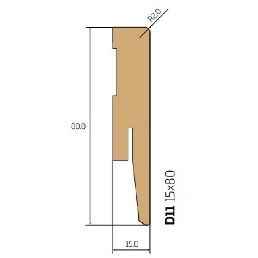 Grindjuostė D11/80 15 × 80 × 240 balta