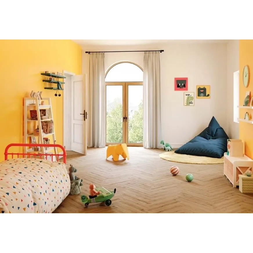 Klijuojamos vinilinės grindys eglute Parquetvinyl Mantaro Herringbone Spice MAN Dryback HB-5620