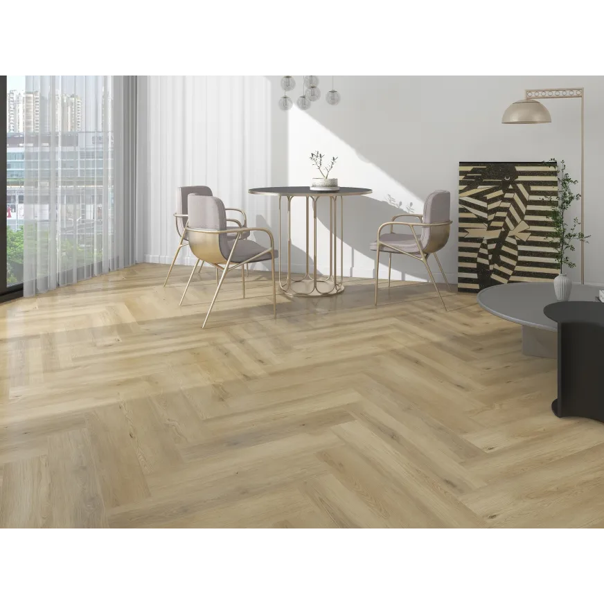 Rakinamos vinilinės grindys eglute Designer Collection Herringbone DC073 Invisible Finish