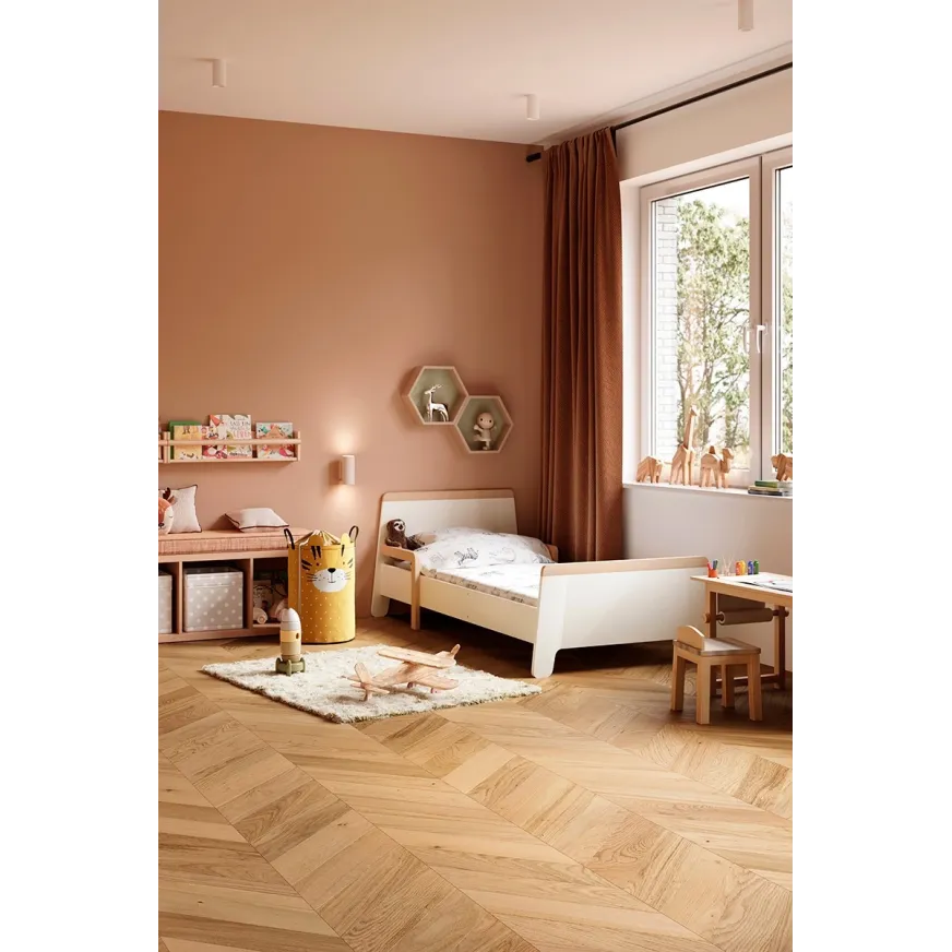 Parketlentės prancūziška eglute Lamett Capri Chevron CAP CH-110 Natural