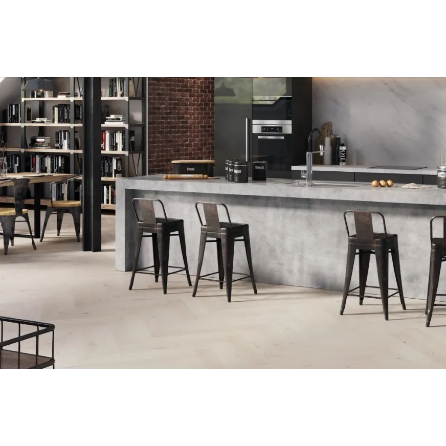 Ąžuolo parketlentės eglute Barlinek Herringbone 180 Cappuccino Oak