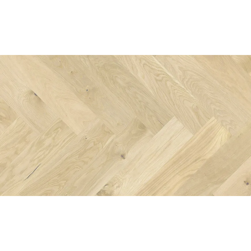 Ąžuolo parketlentės eglute Barlinek Herringbone 180 Bianco Oak